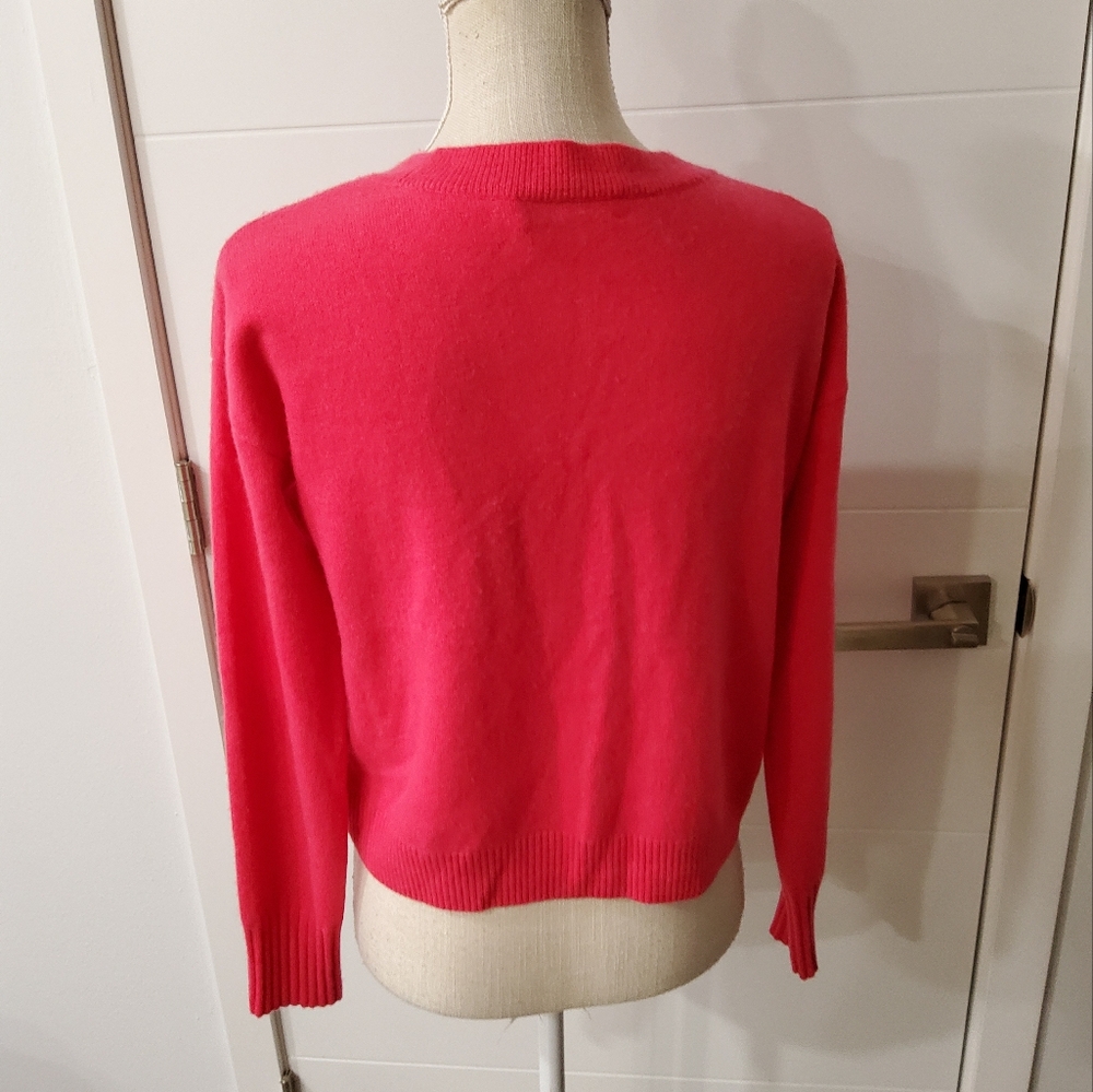 Intermix Roya Cashmere V-neck Button Front Size MP - Picture 9 of 12